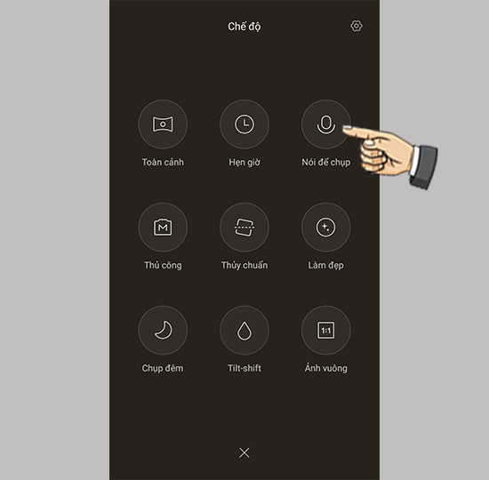 Chọn nói để chụp